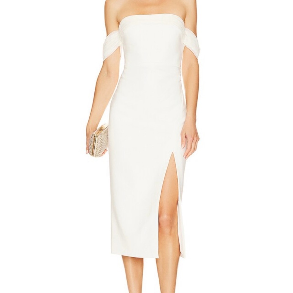 Midi Paz Dress in White by Likely